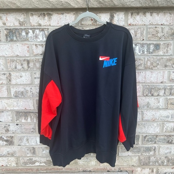 Nike Other - Nike Men's Black Sweater with Red and Blue Accents